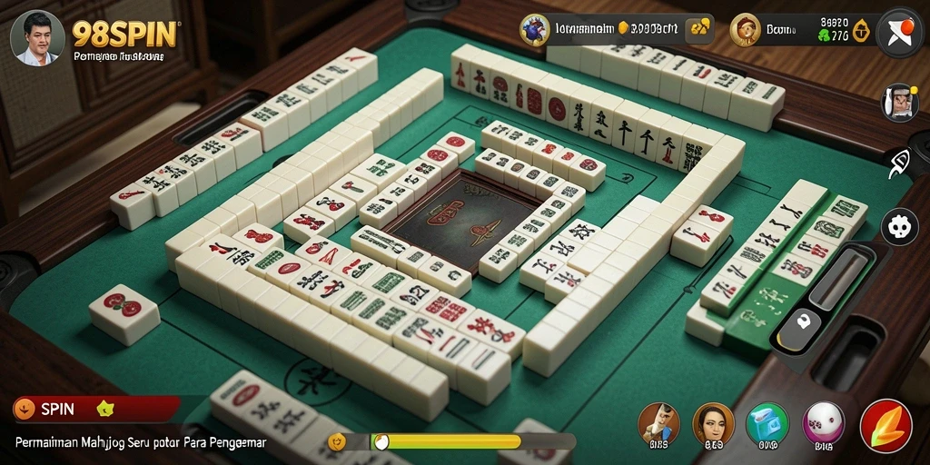 Tampilan gameplay Mahjong yang menarik di 98SPIN.