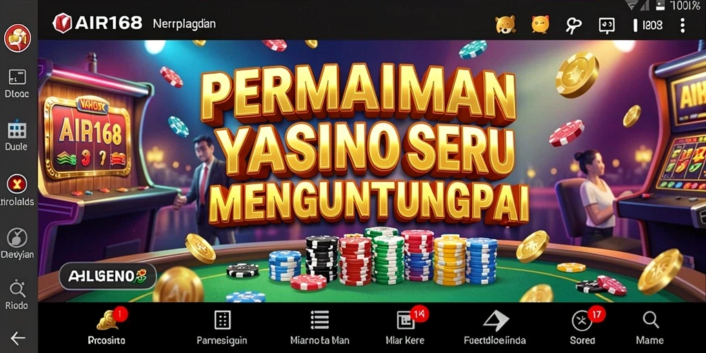 Tampilan gameplay menarik dalam aplikasi Kasino AIR168.