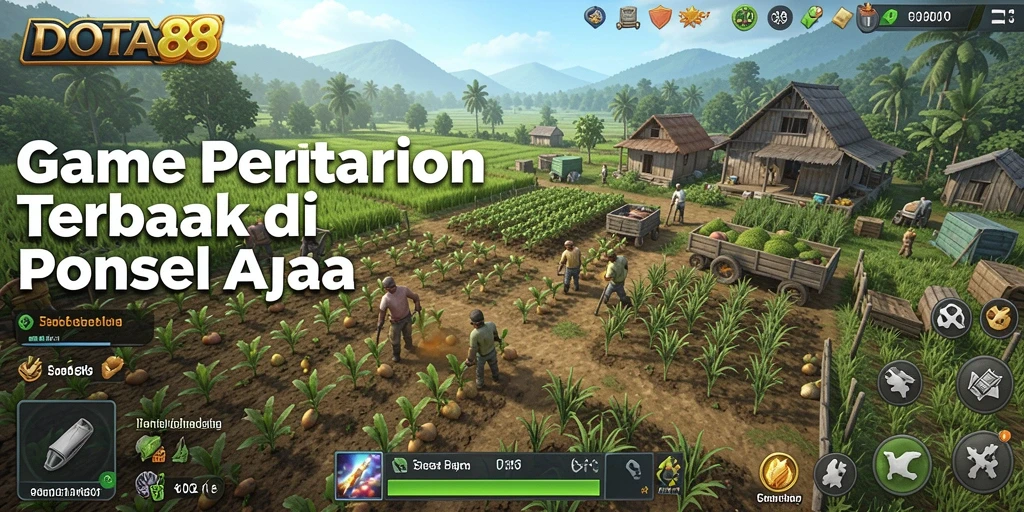 Tampilan gameplay DOTA88 dengan aktivitas pertanian yang seru.