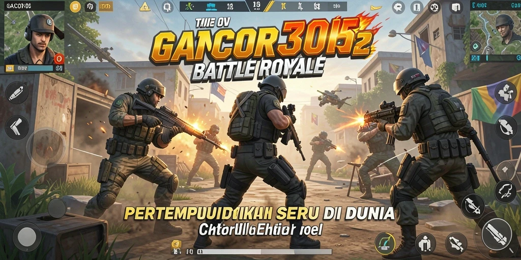 Screenshot GACOR305 menampilkan aksi seru dalam permainan Battle Royale.