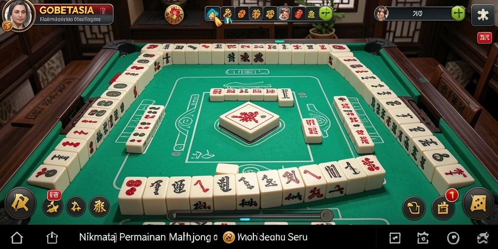 Tampilan gameplay Mahjong yang menarik di GOBETASIA.