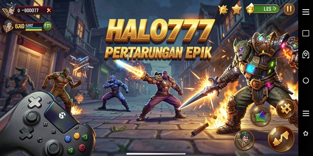Tampilan gameplay seru dalam HALO777 yang menampilkan pertarungan sengit.