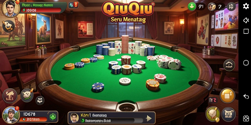 Tampilan gameplay seru dari permainan QiuQiu ID678.