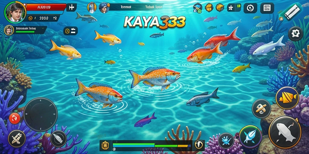 Tampilan gameplay KAYA33 yang seru saat menembak ikan.