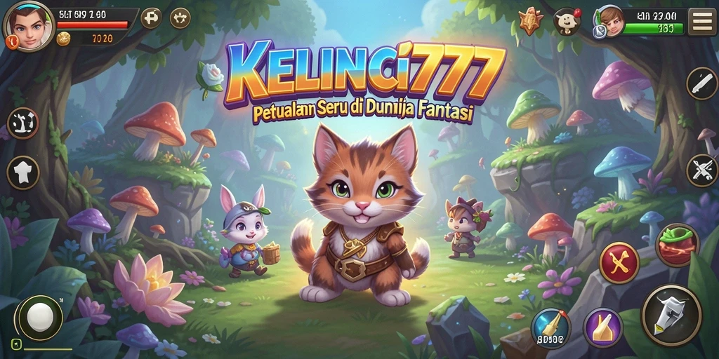 Tampilan gameplay KELINCI777 yang penuh warna dan petualangan.