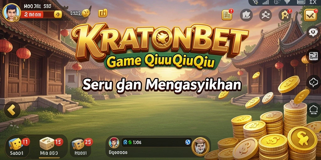 Screenshot utama KRATONBET menampilkan gameplay QiuQiu yang menegangkan.