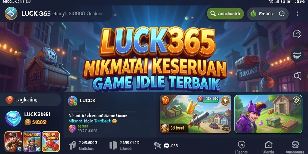 Tampilan antarmuka gameplay Idle yang menarik dan sederhana.