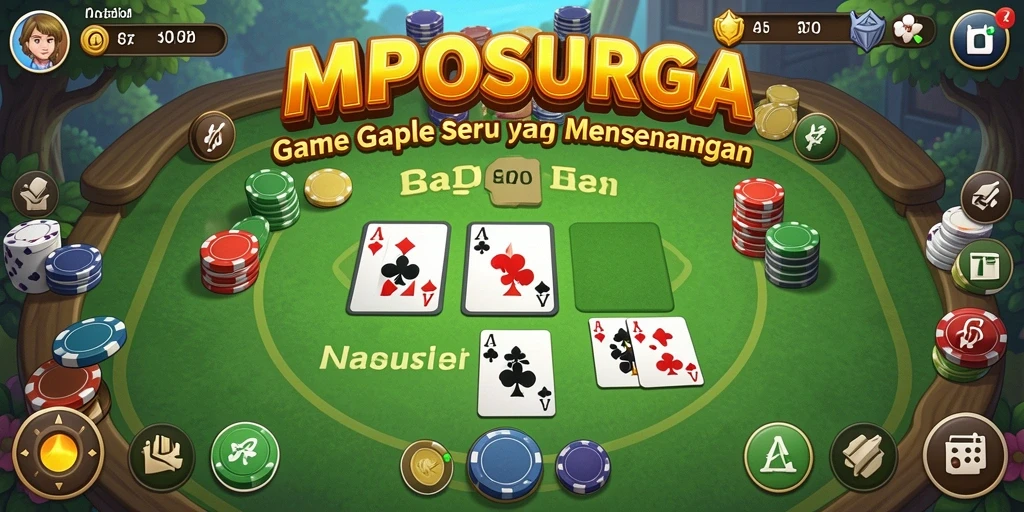 Tampilan gameplay seru dalam permainan Gaple MPOSURGA.