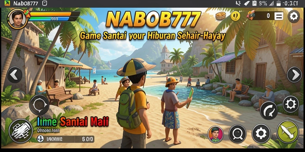 Screenshot menampilkan gameplay NABOB77 yang menarik dan penuh warna.