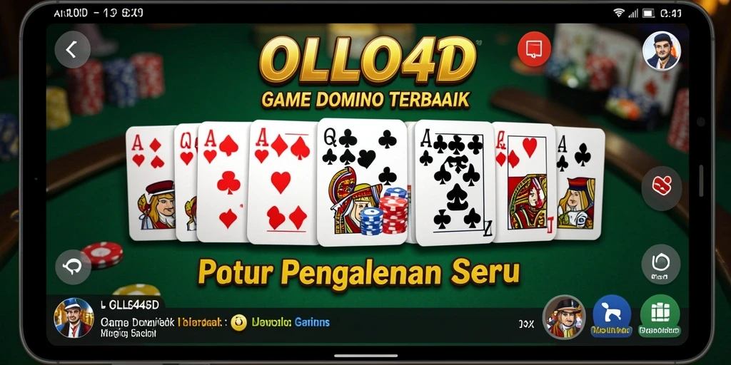 Tampilan utama OLLO4D menampilkan pemain menikmati permainan Domino.