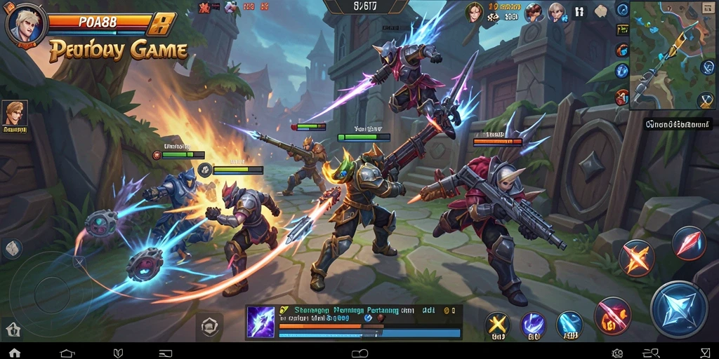 Screenshot gameplay POA88 menampilkan pertempuran strategis yang mendebarkan.