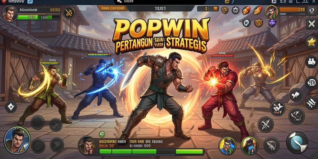 Gameplay seru di POPWIN dengan pertarungan yang mendebarkan.
