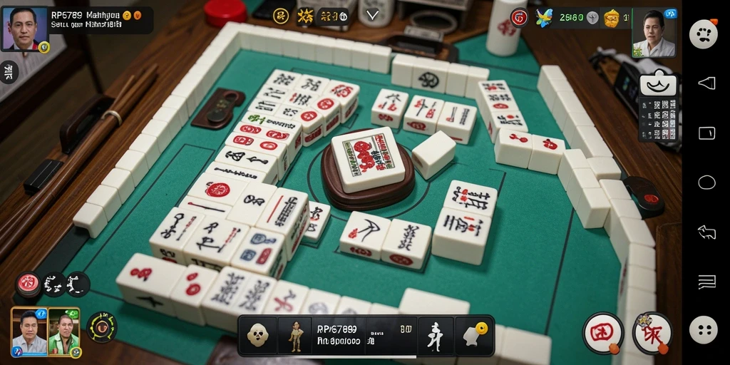 Screenshot gameplay RP6789 menampilkan suasana Mahjong yang menantang.