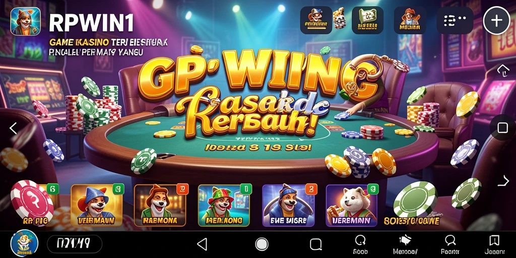 Screenshot menampilkan gameplay seru di RPWIN1 dengan grafis kasino yang menawan.