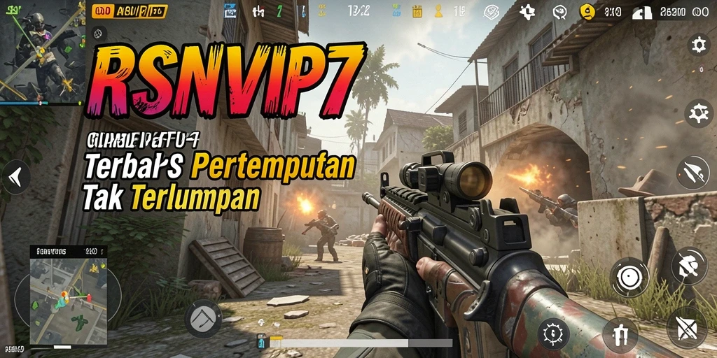 Tampilan gameplay seru dalam RSNVIP7 dengan pertarungan tembak-tembakan.