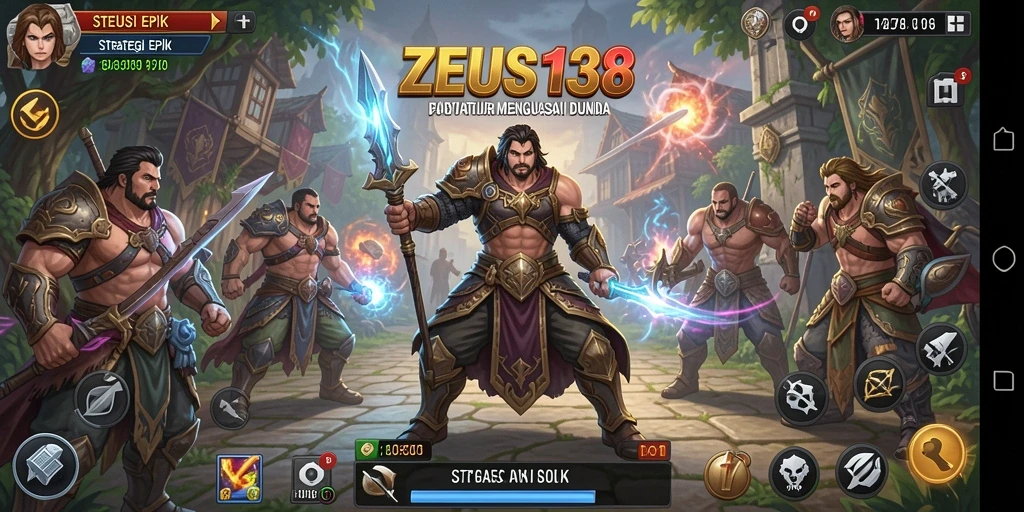 Screenshot gameplay <strong>ZEUS138</strong> menampilkan pertempuran strategis yang menegangkan.